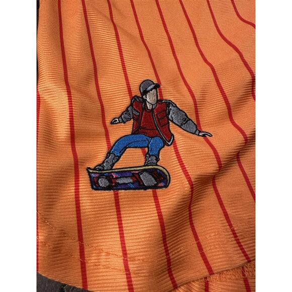 BACK TO THE FUTURE Headgear Classics Orange Baseball Jersey ~Never Worn~L XL 2XL - Picture 7 of 10